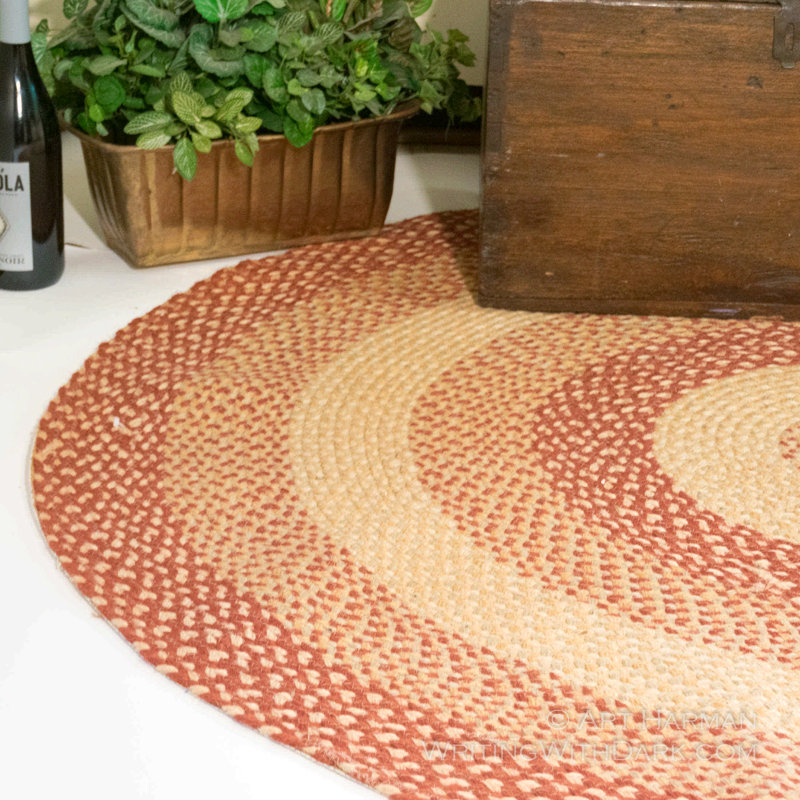 Tapis de zone brun de coton Shriner