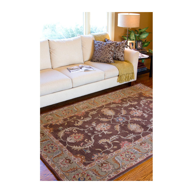 Waterston Hand Tufted Wool Oriental Indoor Rug, Round 4'