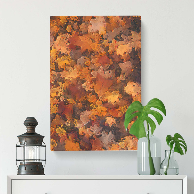 Fallen Leaves in Abstract - Wrapped Canvas, 50cm H x 35cm W x 3cm D