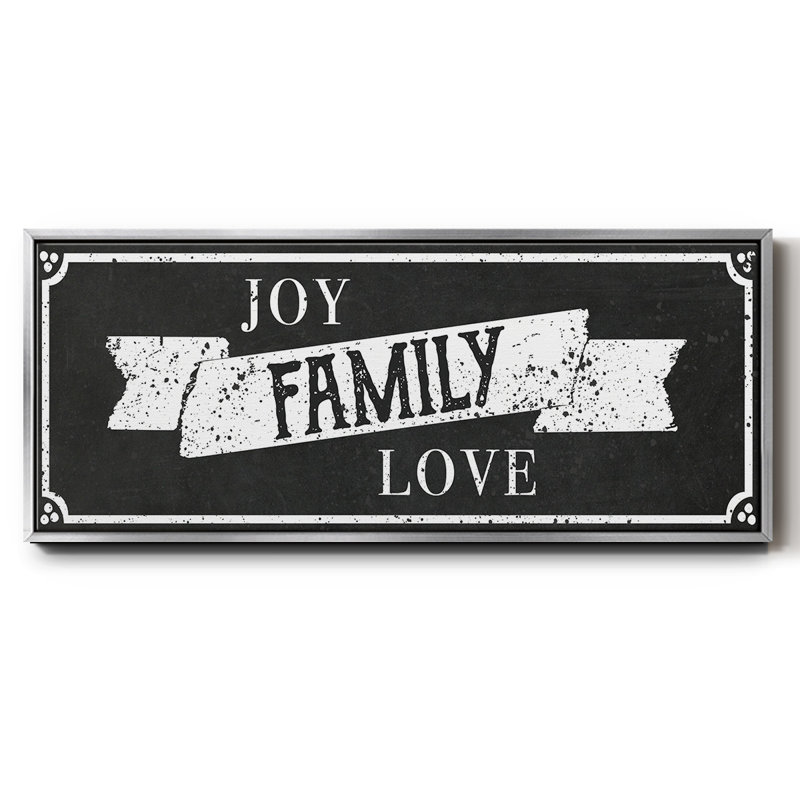 Joy Family Love - toile encadrée