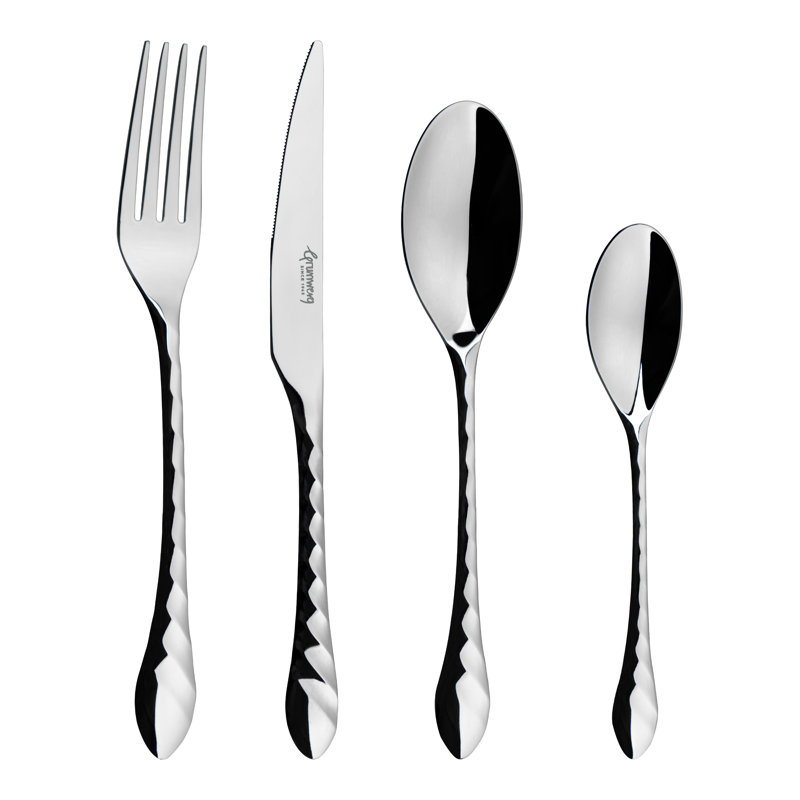 Rivers Collection Whitting, 24 Piece Cutlery Set for 6 People, 18/10 Stainless Steel, 3.5mm Gauge