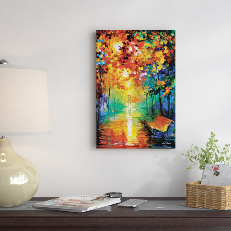 « misty park ii », reproduction d’art sur toile tendue, H 18 po x l 12 po x P 1,5 po