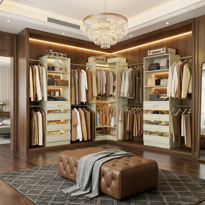 10 Ft.  Modular Closet Storage System With 10 Hanging Rods
