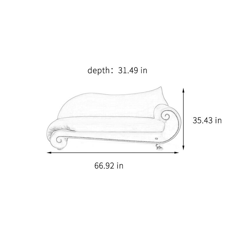 Chaise longue élégante paresseuse rétro, Orienté à droite