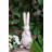 Textured White Magnesium Bunny Rabbit with Subtle Gold Details-2058537111