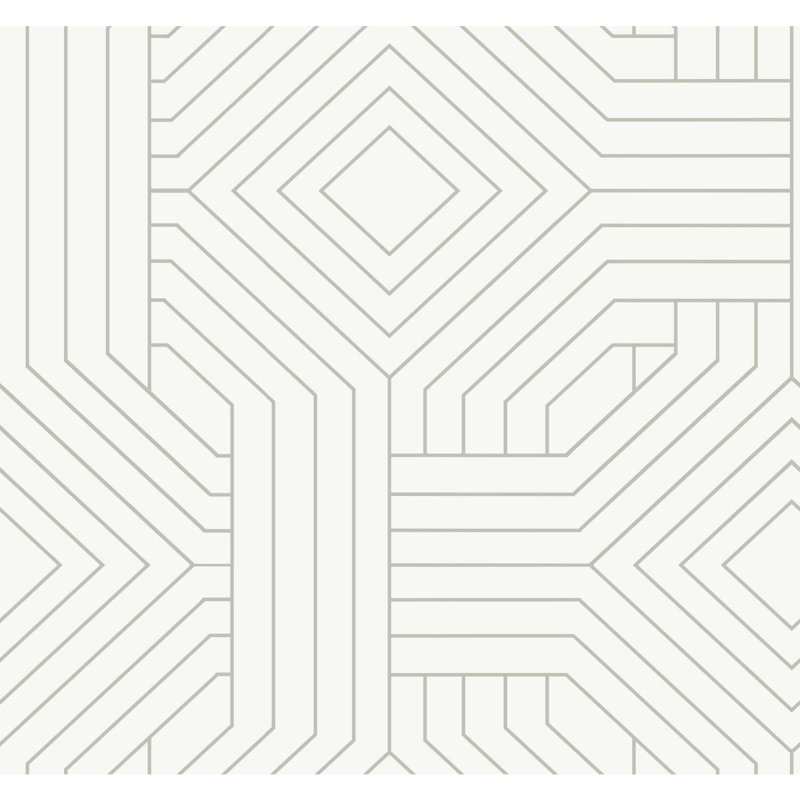 Papier peint Diverging Diamonds, Blanc