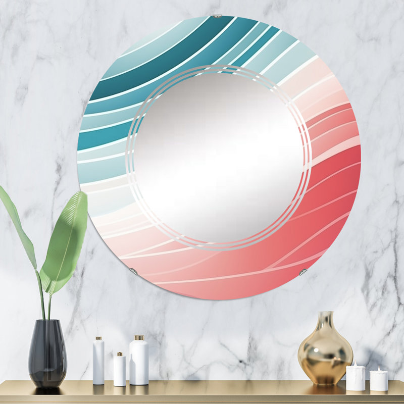 Ranvie - Miroir mural moderne rond, 32 po x 32 po