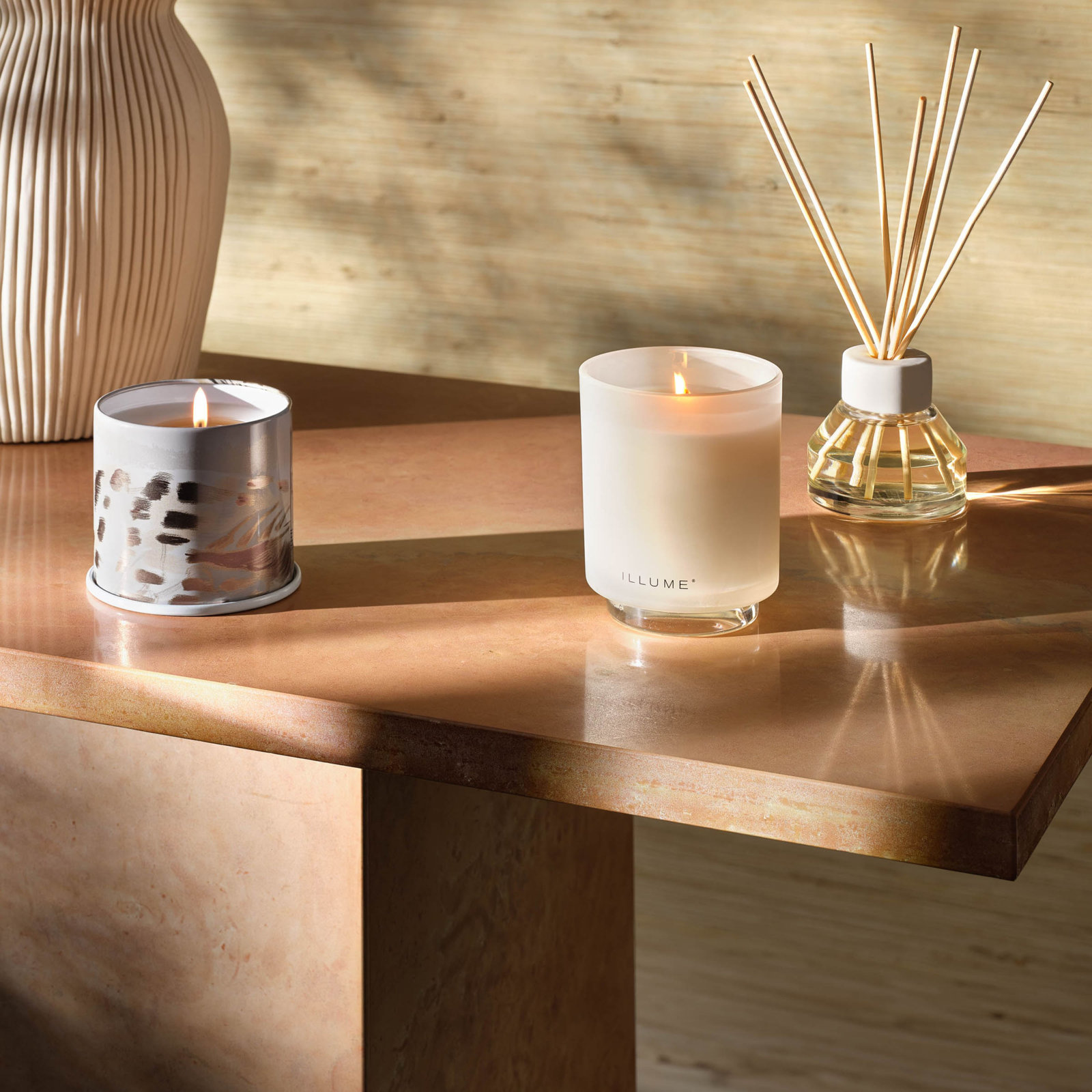 Beautifully Done Driftwood Candle, Refillable Boxed Glass