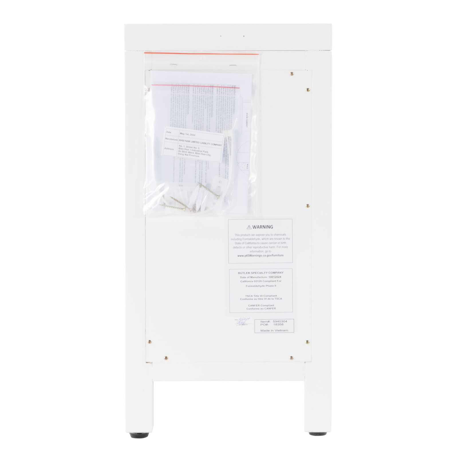 Celine Storage End Table, Smooth White