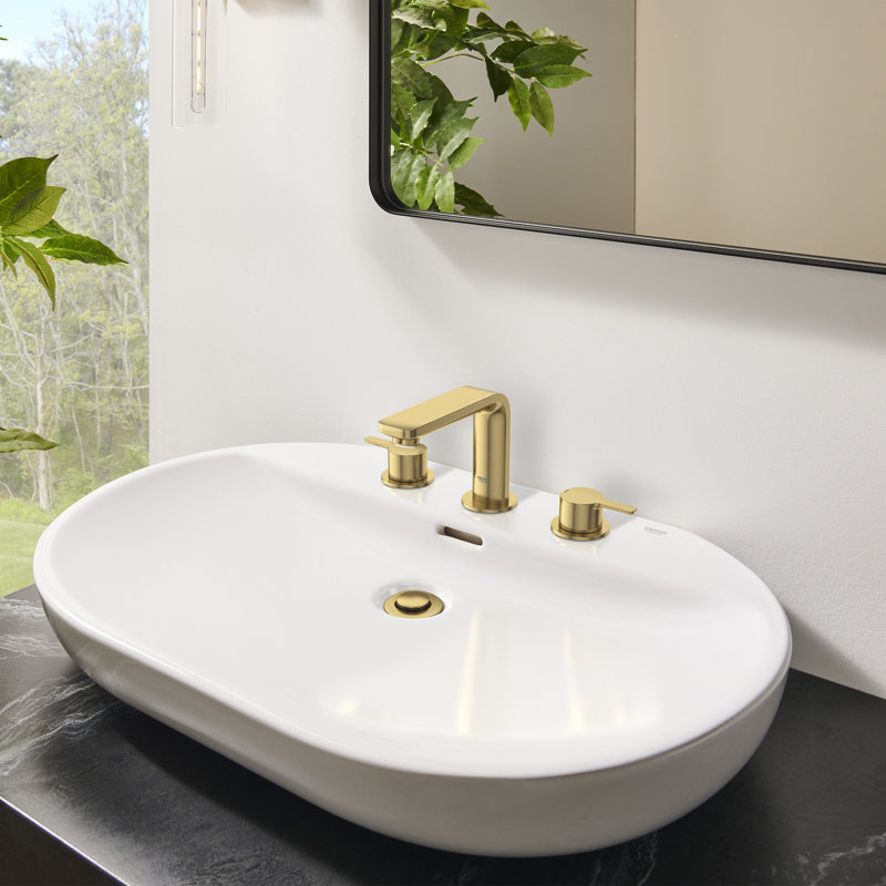 Lineare™ Widespread Bathroom Faucet with Drain Assembly, Hard Graphite