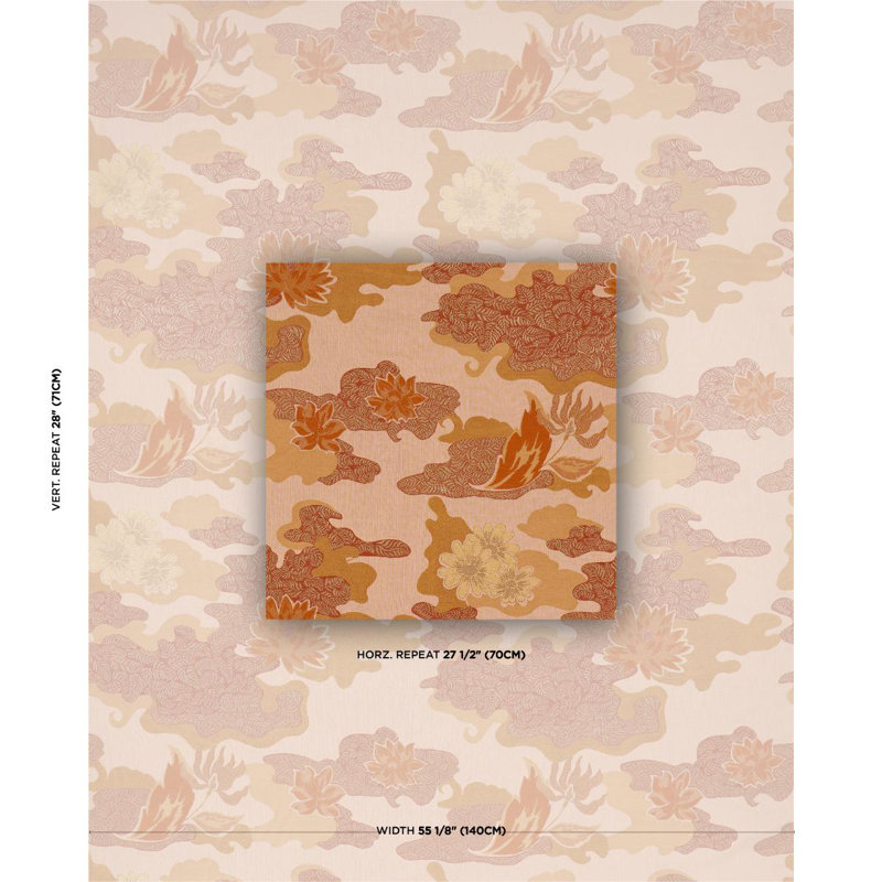 Schumacher X Laura Gonzalez Lian Dream Fabric, Orange