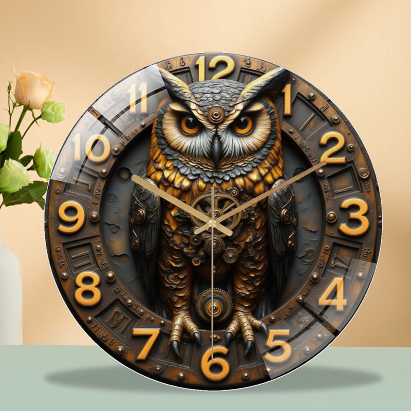 Horloge murale hibou