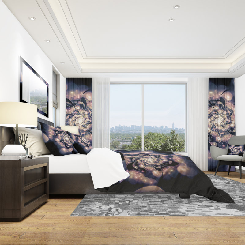 Ensemble de housse de couette moderne et contemporaine, Housse simple + 1 taie décorative