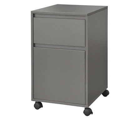 15.5'' Wide 2 -Drawer Mobile File Cabinet