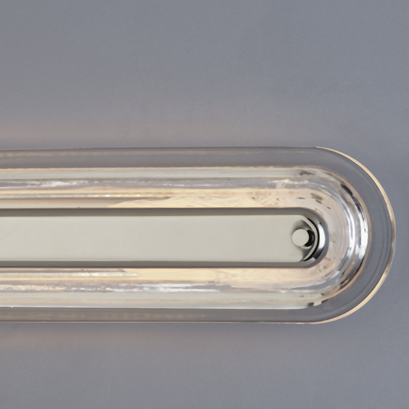 Litton Wall Sconce by PEMBROOKE & IVES, Polished Nickel, 21.25" H x 5.75" W x 5.75" D