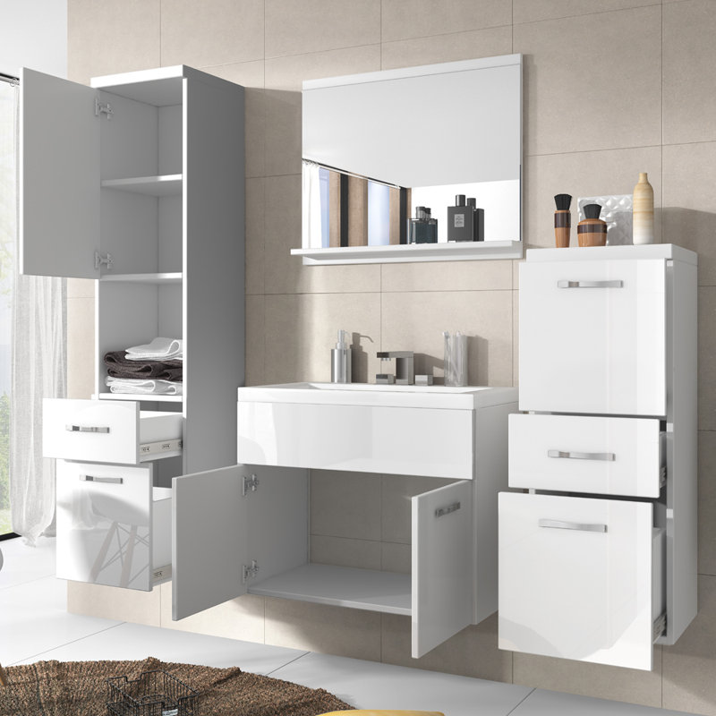 Aleicia Bathroom Furniture Suite, White