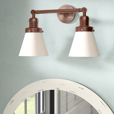Éclairage de meuble-lavabo inclinable 2 lumières Cone