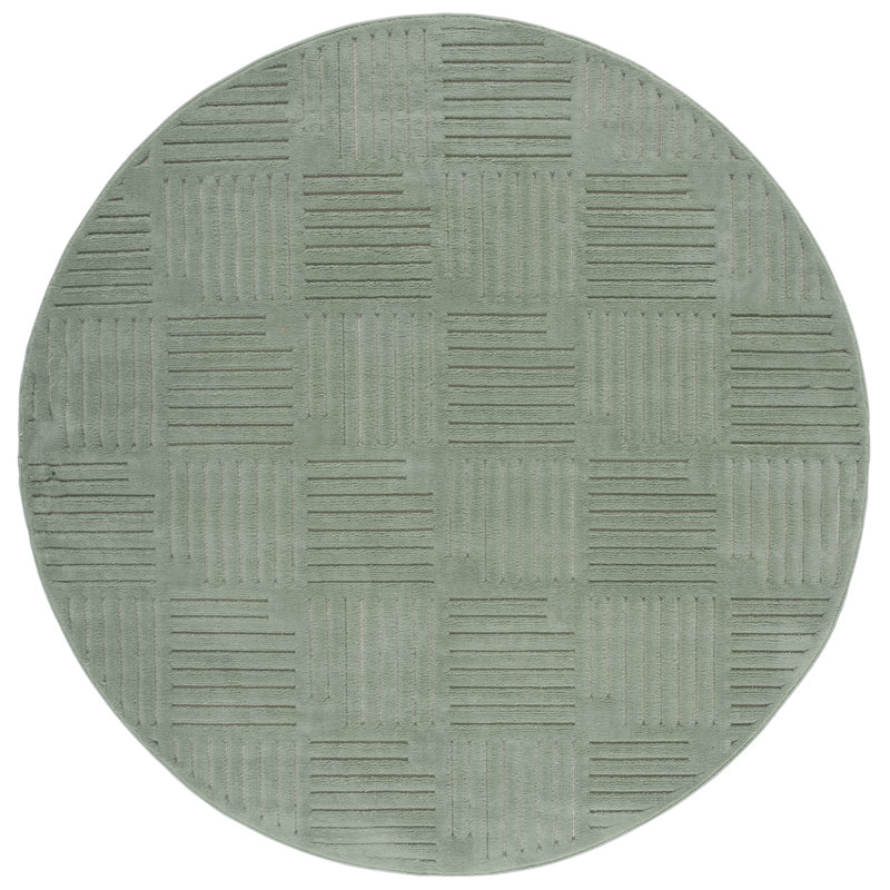 Alis Geometric Area Rug, Round 201 X 201cm