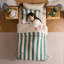 Ensemble d'édredon à lit rayé 5 pièces avec draps et taie d'oreiller Nestl-128727128-128727135