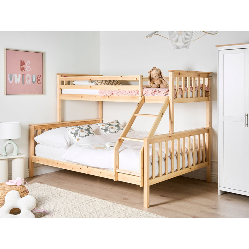Bunk Bed Pine Wood BIERNE 90/140 x 200 cm, Brown