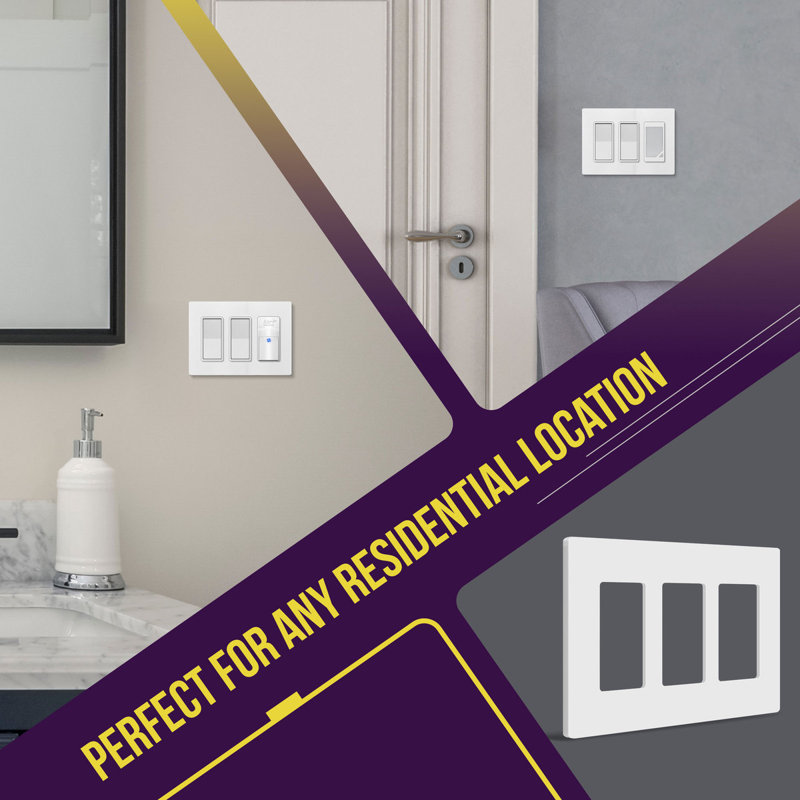 Plaque de protection murale sans vis ENERLITES, Blanc