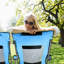 Chaise de camping pliante en filet avec repose-pieds Removabel