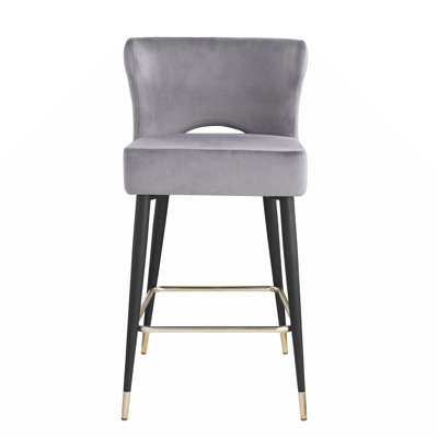Jeannina Upholstered Velvet Counter Stool