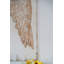 Ensemble de 2 panneaux muraux à oreilles en plumes avec finition blanche patinée, art mural suspendu, 42 po x 15,5 po