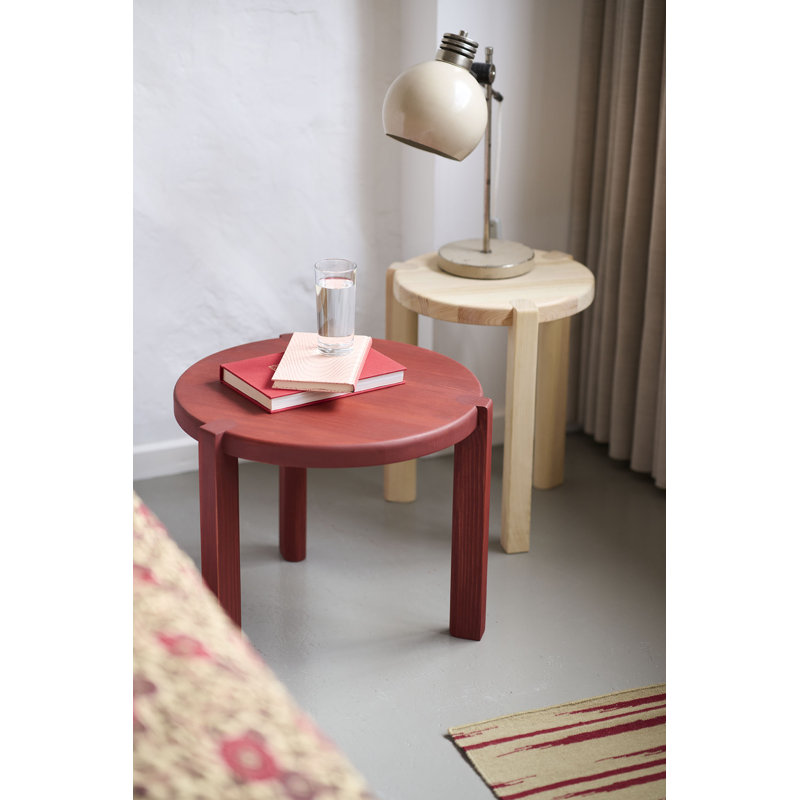Ragnesminde Solid Wood Coffee Table, Carmine Red