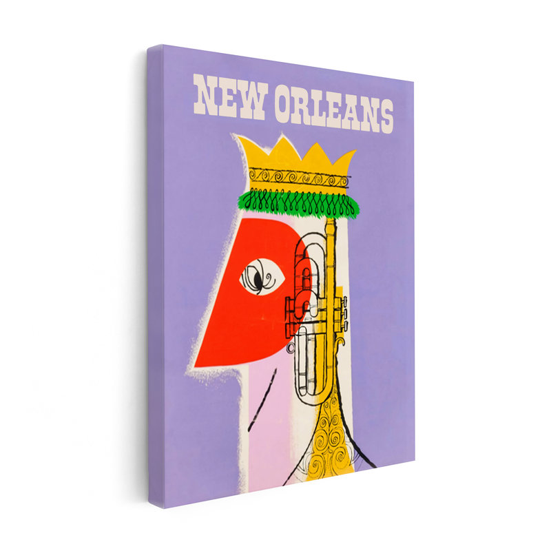 New Orleans No3, Sans cadre, Canevas, H 12 po x l 16 po