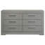 Commode 6 tiroirs grise ultrabrillante-78003266