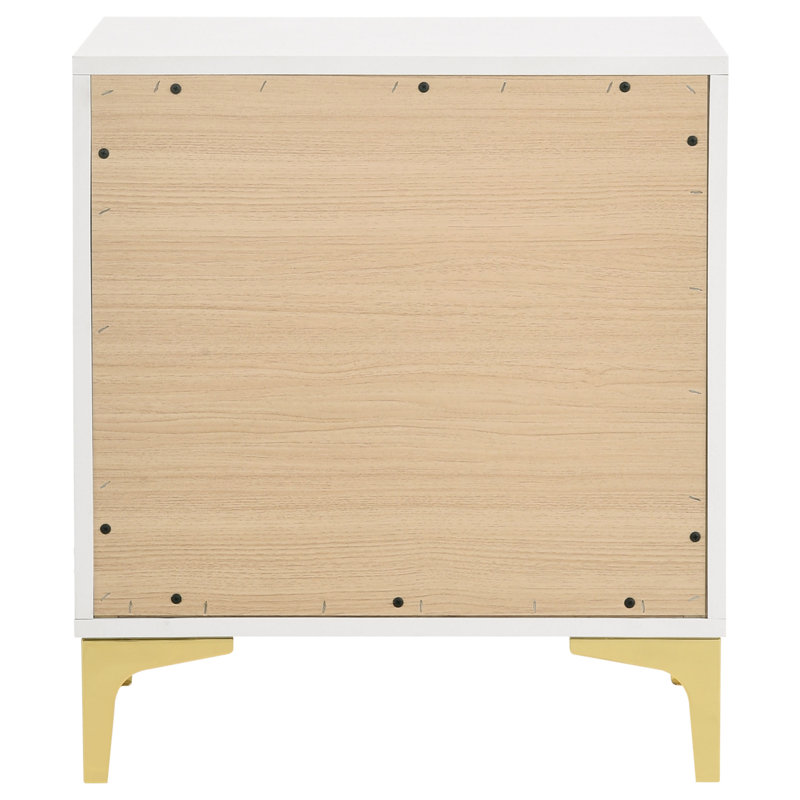 Paulk 2-drawer Nightstand White, White