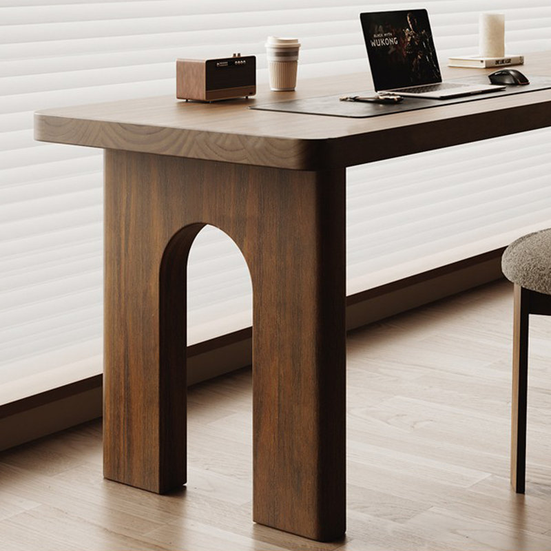 78.74"Light walnut Rectangular Solid Wood desks, 29.53" H x 78.74" W x 23.62" D