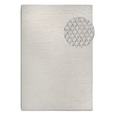 Hand Loomed Linen White Rug