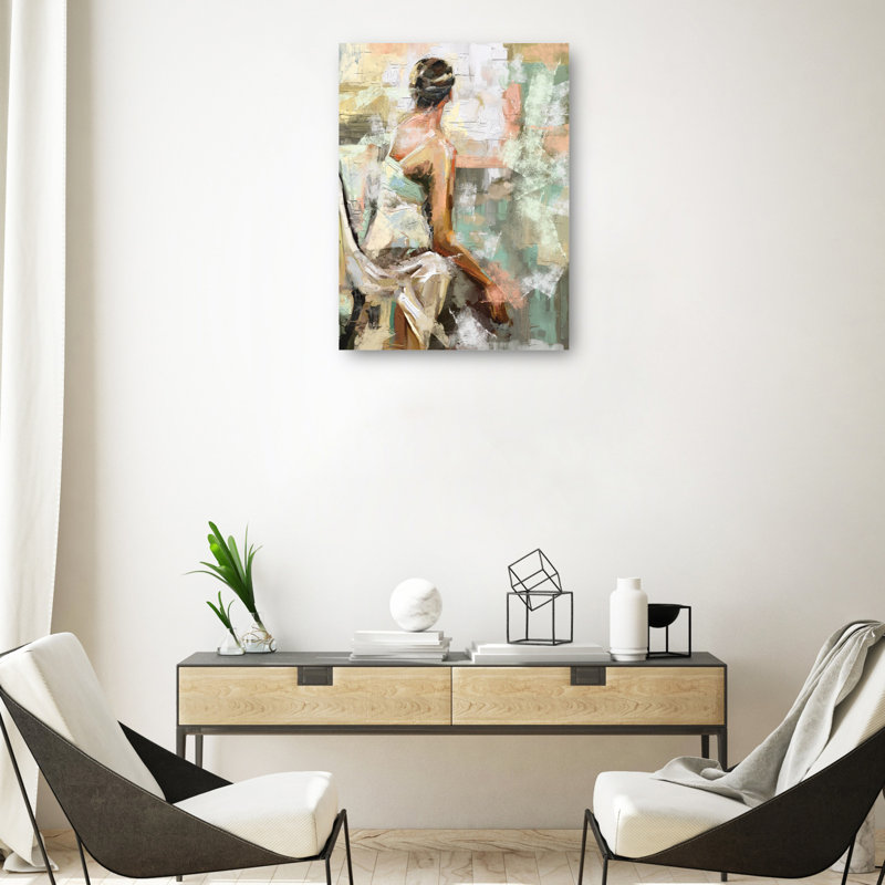 Intuition I Large Multicolor Canvas Art Print