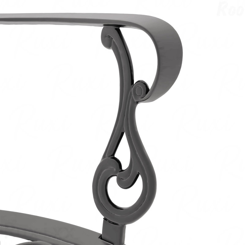 Ensemble de 5 meubles de patio en fonte d'aluminium avec coussins blanc cassé, 5 pièces: table, 4 chaises