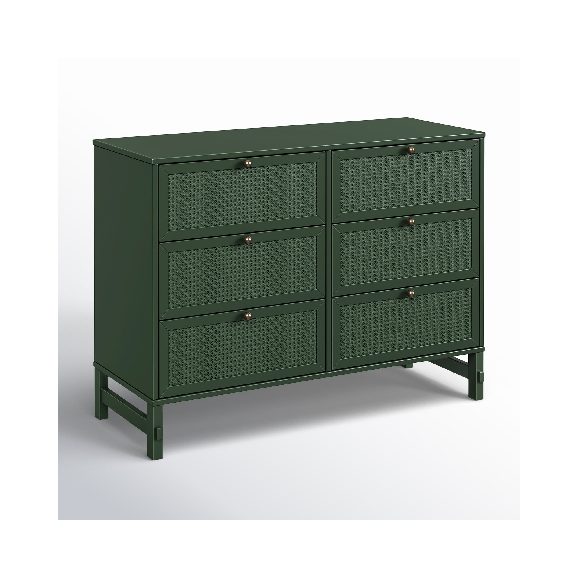 Margot 6-Drawer Dresser, Forest Green