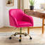 Chaise de travail en velours Adan-851133860