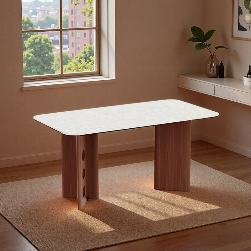 Table de salle à manger durable et facile d'entretien, H 29,92 po x L 62,99 po x l 33,46 po