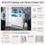 Aube White 3 Door Sideboard Storage Cabinet Buffet with Lights . Glossy 