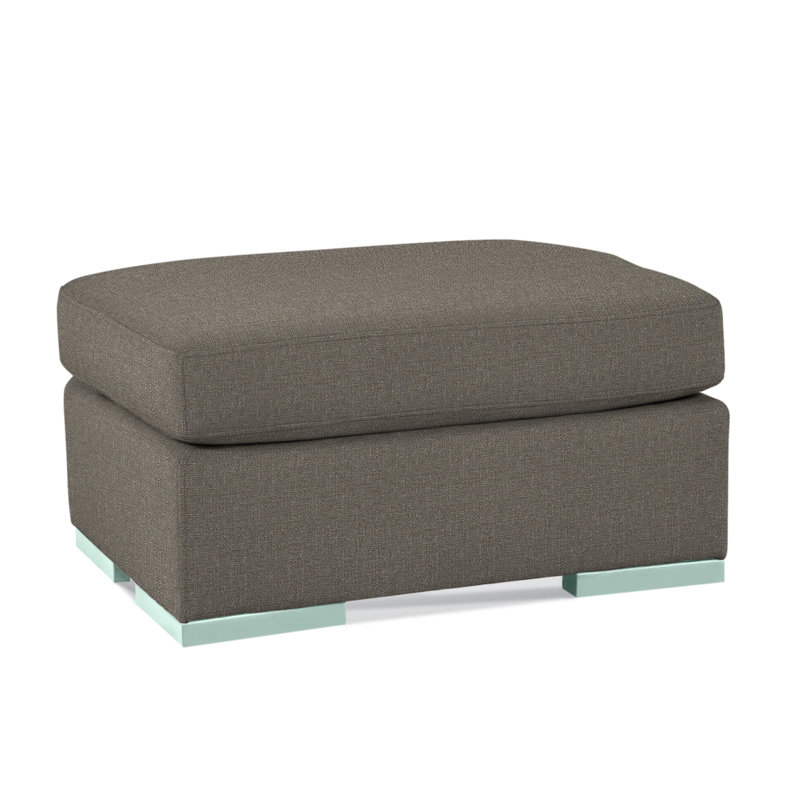Memphis Ottoman, Gray Sugar Performance; 0863-84, Frost White