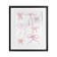 «Pink Watercolor Bows», reproduction sous verre encadrée, design par Kim Allen-1088813863-1088813861