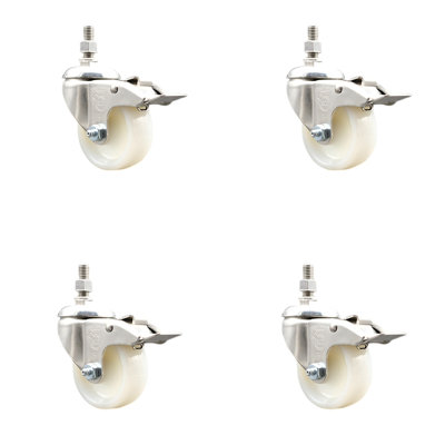 Nylon Wheel Swivel Caster with Brake