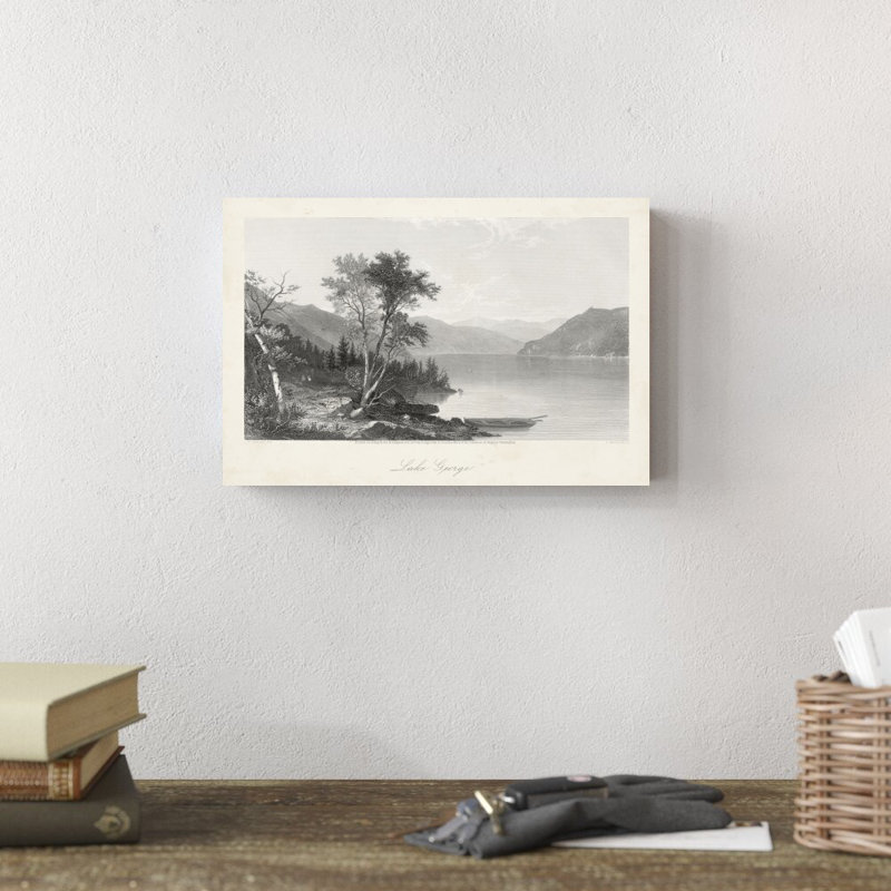 «Lake George» par William Cullen Bryant, reproduction d'art sur toile tendue, H 8 po x l 12 po