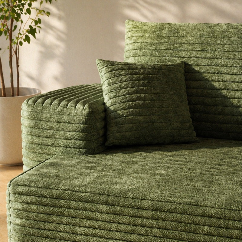 Y165-L-SLEEPER-GREEN canapé-lit vert, L 68,9 po, Vert