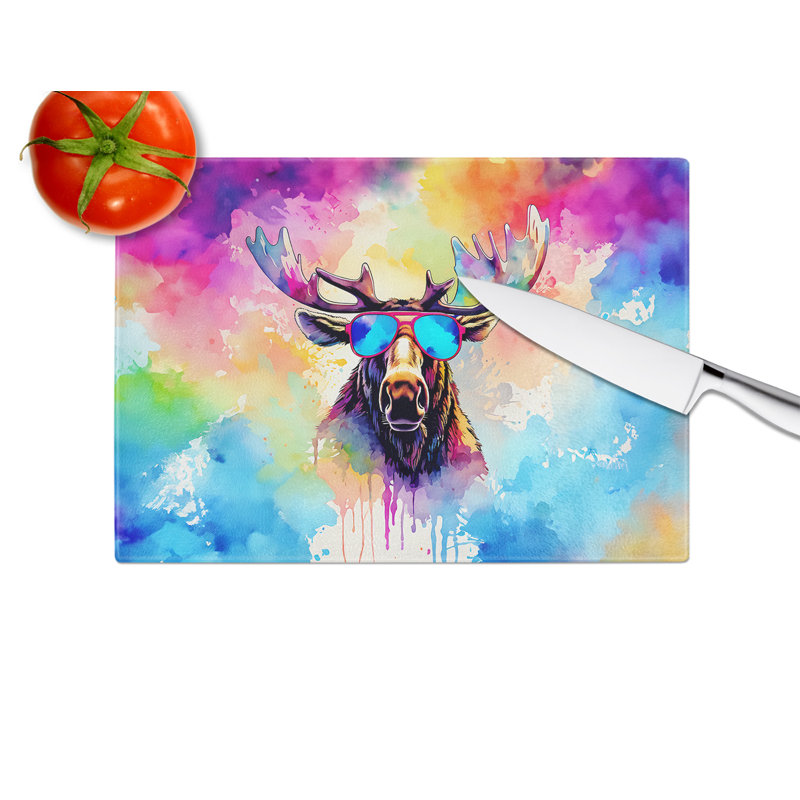 Planche à découper en verre Hippie Animal Moose
