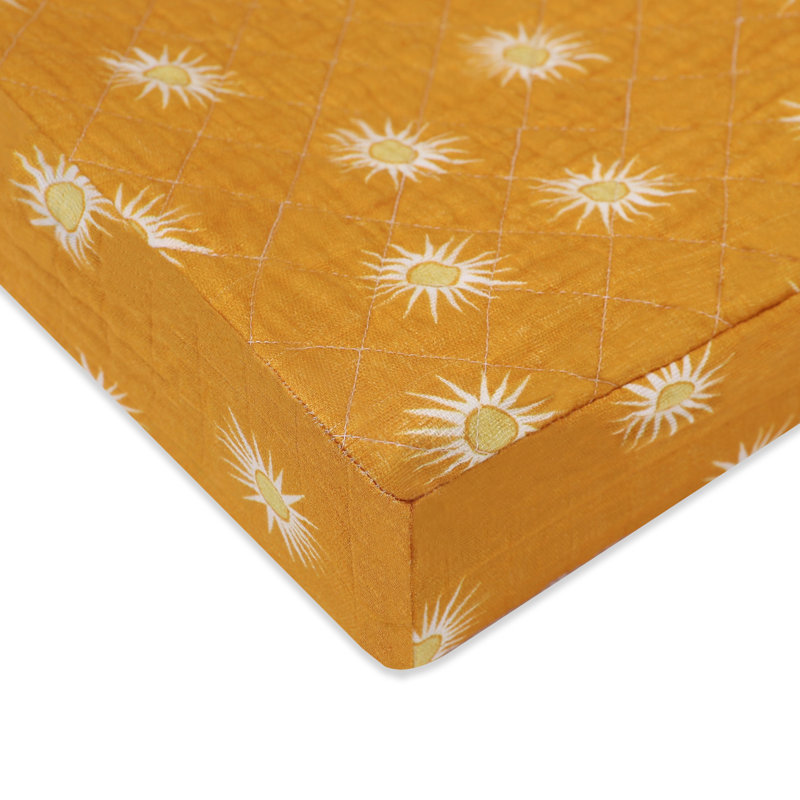Golden Hour Quilted Muslin Changing Pad Cover