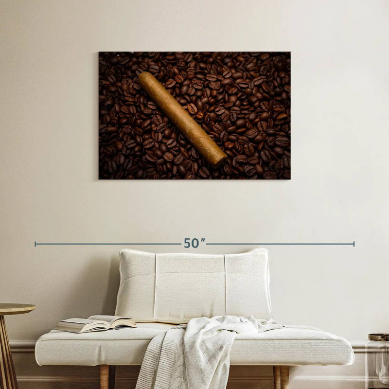 Cigare Senne sur grains de café, H 24 po x l 36 po
