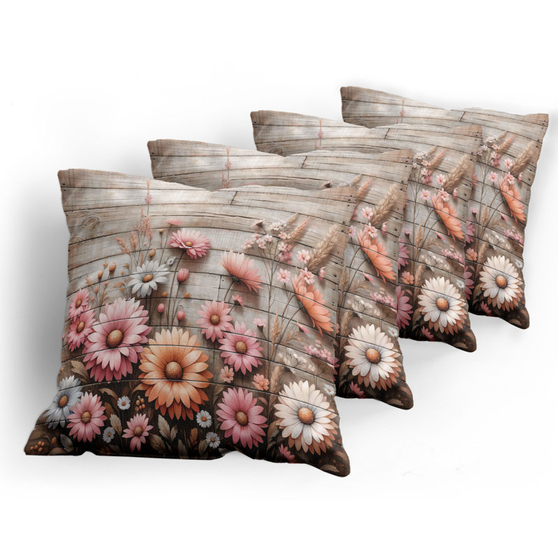 Fabric Reversible Throw Pillow, 16"H x 16"W