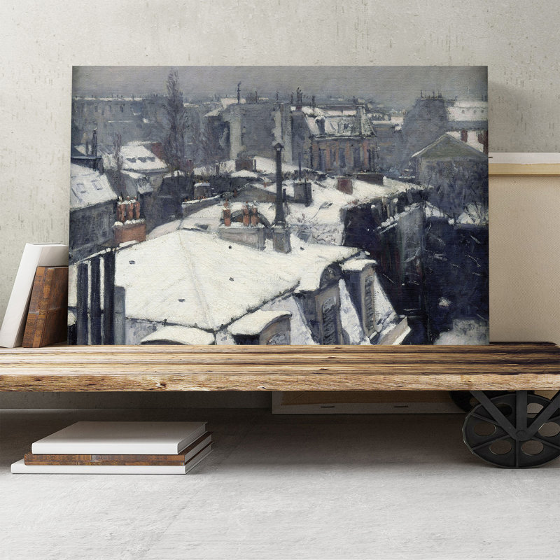 Rooftops in the Snow by Gustave Caillebotte - Wrapped Canvas, 50cm H x 76cm W